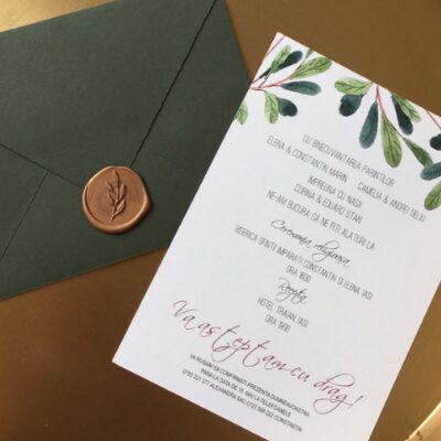 Invitație handmade cu sigiliu