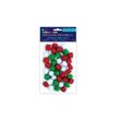 KSPO-040 Set 40 Pom-Pom diverse nuante cu imsertii metalice 2 cm - DP CRAFT