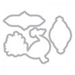 15 - 658398 Set 3 cuttere Framelits + 3 stampile - Peacock - Sizzix