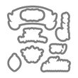 D - 657974 Set 8 cuttere si 2 placi embosare - Ornament - by Rachael Bright