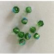 365669 - Set 10 margele sticla, biconice, 4mm - verde deschis - ANT-CH