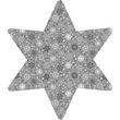 204875673 - Set 40 stelute hartie, argintii - Heyda, 4 modele