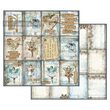 SBBLQ02 - Bloc 22 coli scrapbooking cu 2 fete, 20.3x20.3cm, 170gr. - Blue stars - Stamperia