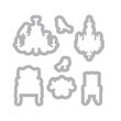 15 - 657777 Set 7 cuttere si 7 stampile - Chandeliers - by Hero Arts