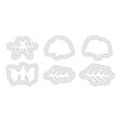 1 - 659665 Set 6 cuttere Thinlits - Flower, Sweet Pea - Sizzix