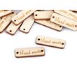 750043 - Etichete lemn Hand Made, 10x30 mm - dreptunghiulara - STKL