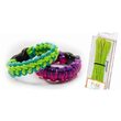35042 - Set 2 sfori pentru impletit galben/orange + 2 catarame plastic - PARACORD Hotex