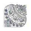 CE95014 - Placa de textura, stampila cauciuc - 9x9cm - Cernit - Indian