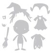 1 - 661727 Set 8 cuttere Thinlits - Spooky - TAIE SI EMBOSEAZA - Sizzix