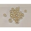 Set 20 perle rotunde din acril, crem - ANT-CH