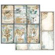 SBBLQ02 - Bloc 22 coli scrapbooking cu 2 fete, 20.3x20.3cm, 170gr. - Blue stars - Stamperia