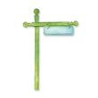 24 - 657792 Cutter Sizzlits banda - Flagpole w/Lantern & Sign - Sizzix