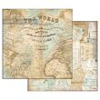 SBBL28 - Bloc 10 coli scrapbooking cu 2 fete, 30.5x30.5cm, 170gr.- Around the world - Stamperia