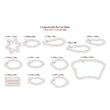 2 - 658414 - Set 12 cuttere Thinhits - Flower / Daffodil