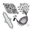 15 - 658398 Set 3 cuttere Framelits + 3 stampile - Peacock - Sizzix