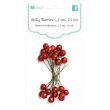 DPZA-010 Set 24 buc bilute decorative glitter rosu 1.2 cm - DP CRAFT