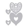 7 - 658915 Cutter Thinlits 4/set TAIE SI EMBOSEAZA - Medallion, Layering Heart - Sizzix