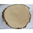 Blat lemn oval cu scoarta dimensiuni aprox 10 x 20 cm - RIL