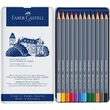 Creioane colorate acuarela Goldfaber in cutie metalica - Faber-Castell