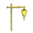 24 - 657792 Cutter Sizzlits banda - Flagpole w/Lantern & Sign - Sizzix