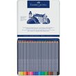 Creioane colorate acuarela Goldfaber in cutie metalica - Faber-Castell