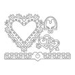 7 - 659006 Set 4 cuttere Thinlits - Love Birds & Hearts Sizzix