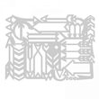 10 - 660105 Cutter Thinlits TAIE SI EMBOSEAZA - Card Front, Arrows - Sizzix