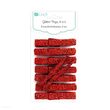 CEOZ-106 Set 8 clestisori cu glitter rosu 4.8 cm - DP CRAFT