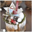 CEOZ-106 Set 8 clestisori cu glitter rosu 4.8 cm - DP CRAFT