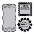 D - 658279 Set 3 cuttere si 3 stampile - Tags - by Hero Arts
