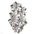 CEKP-041 Set 6 flori din hartie argintii 4 cm - DP CRAFT