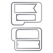 17 - 659970 Set 6 cuttere Framelits - Tab Cards - Sizzix