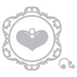 9 - 658913 Set 3 cuttere Thinlits TAIE SI EMBOSEAZA - Frame, Ornamental Love - Sizzix
