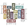 1 - 661178 Set 12 cuttere Thinlits - Calendar Words Block - Sizzix