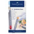 Creioane colorate acuarela Goldfaber in cutie metalica - Faber-Castell