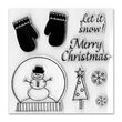 D - 658209 Set 7 cuttere si 7 stampile - Mittens and Snow Globe - by Stephanie Barnard