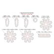 2 - 659255 Set 8 cuttere Thinlits - Flower, Aster - Sizzix