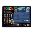 C4306 Set 20 Marker UNI Posca POP Colours, cutie metalica 6x PC-1M, 7x PC-3M, 7x PC-5M - LEG