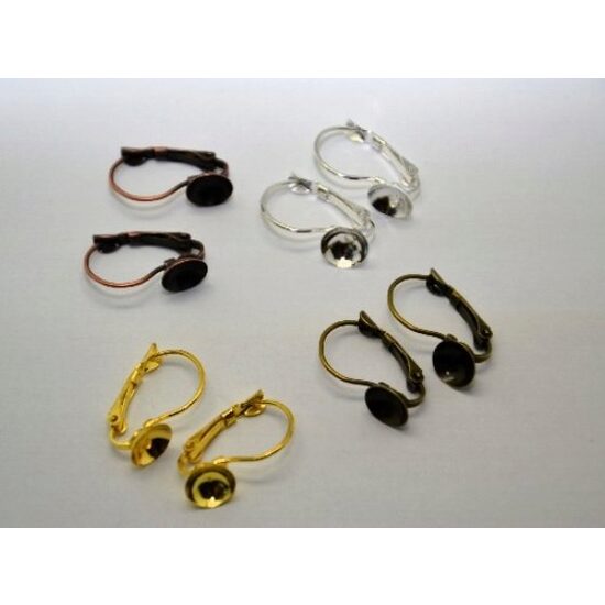 Tortite de cercei cu baza concava de 8mm si inchizatoare, set 20 buc