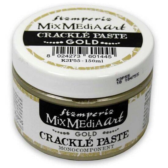 K3P55 - Pasta de crapare monocomponenta - 150ml - aurie - Stamperia Crackle Paste