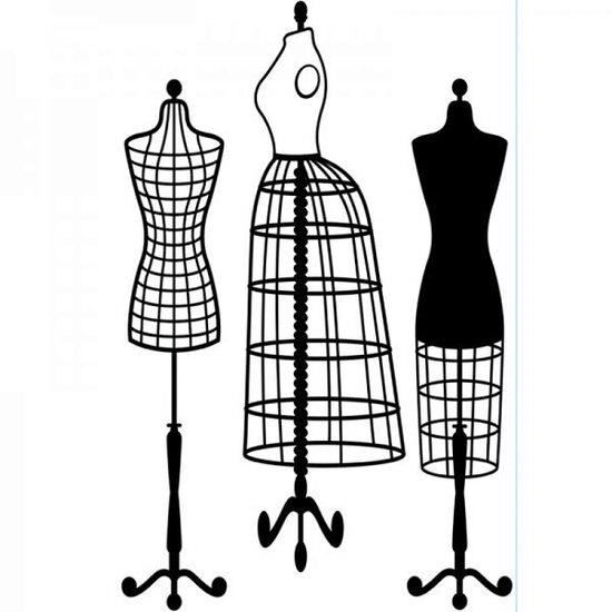1219-109 Coala embosare Dresses Form LG - Darice - Crafters Companion