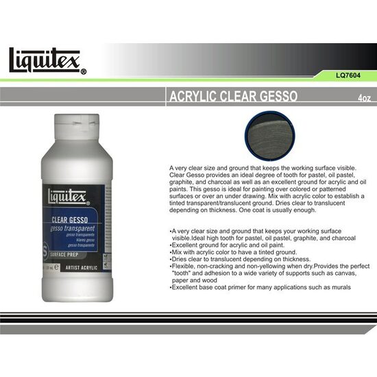 Gesso transparent - grund - LIQUITEX