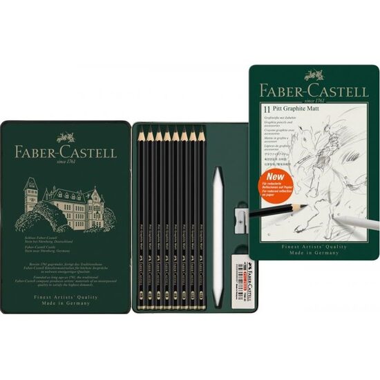 115220 Set 11  buc creion grafit mat PITT - Faber