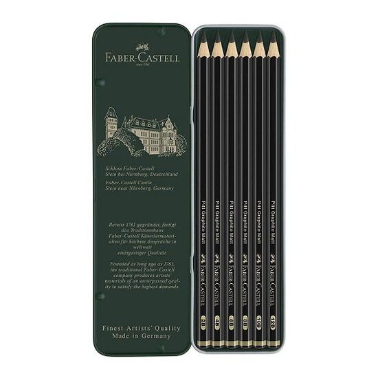 115207 Set 6 buc creion grafit mat PITT - Faber