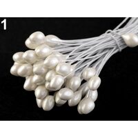 080911- Set 150 pistile perlate albe - STKL