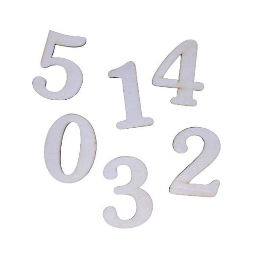 Cifre lemn , 7 cm - C-ART