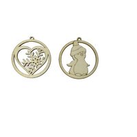 Figurina lemn - glob cu rama - C-ART