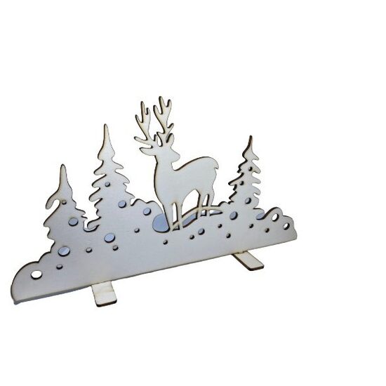 Figurina decorativa - caprioara in padure - C-ART