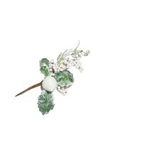 DEC4250 - Crenguta decorativa alba - ilex , para , frunze - DECO