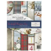 RS017 - Bloc hartie de orez A4 - Wonderful Christmas time - ITD